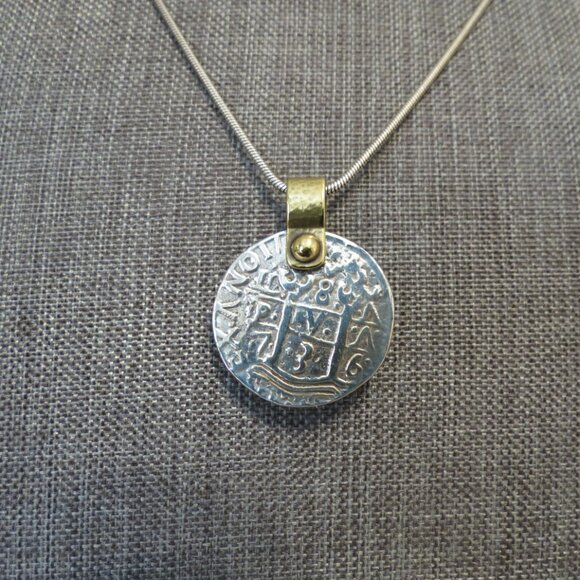 Brighton Doubloom Cross Red Crystal Pendant Necklace - Picture 5 of 8